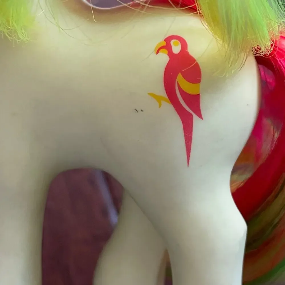 My Little Pony G1 Mimic w/ Star Brush Twinkle Eye Unicorn Parrot VTG 1987 READ